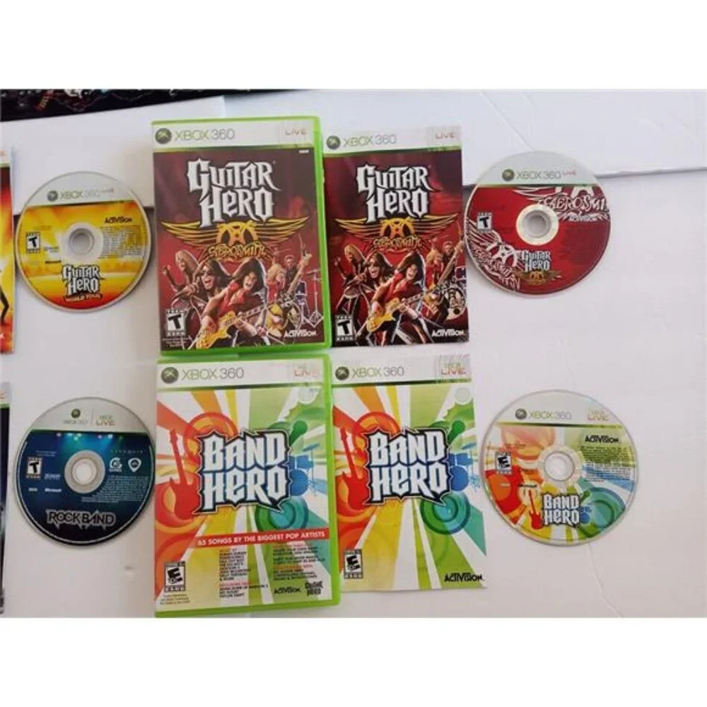 Xbox 360 Guitar Hero Wireless Gibson Les Paul Guitar - 4 Games - Bundle - Picture 5 of 10